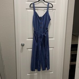 Blue romper, sleeveless